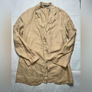 Polo Ralph Lauren men’s tan linen casual blazer size 44 L